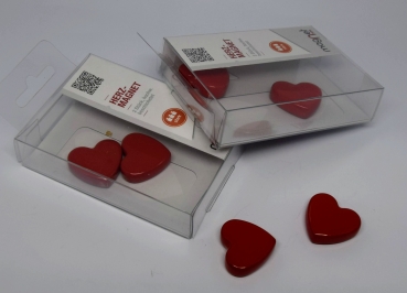 Preview: Magnetpins in Herzform / rot / 100 Stück / Sonderposten Preview: Magnetpins in Herzform / rot / 100 Stück / Sonderposten